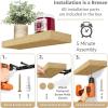 imageSorbus Floating Shelves for Wall Bathroom Shelves Wall Mounted for Kitchen Bedroom Bathroom Storage Over Toilet Hanging Book Shelf for all Home Decor Living Room Walnut 3 PackMaple Wood