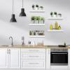 imageSorbus Floating Shelves for Wall Bathroom Shelves Wall Mounted for Kitchen Bedroom Bathroom Storage Over Toilet Hanging Book Shelf for all Home Decor Living Room Walnut 3 PackWhite