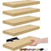 imageSorbus Floating Shelves for Wall Bathroom Shelves Wall Mounted for Kitchen Bedroom Bathroom Storage Over Toilet Hanging Book Shelf for all Home Decor Living Room Walnut 3 PackMaple Wood