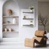 imageSorbus Floating Shelves for Wall Bathroom Shelves Wall Mounted for Kitchen Bedroom Bathroom Storage Over Toilet Hanging Book Shelf for all Home Decor Living Room Walnut 3 PackGrey