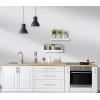 imageSorbus Floating Shelves for Wall Bathroom Shelves Wall Mounted for Kitchen Bedroom Bathroom Storage Over Toilet Hanging Book Shelf for all Home Decor Living Room Walnut 3 PackWhite