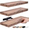 imageSorbus Floating Shelves for Wall Bathroom Shelves Wall Mounted for Kitchen Bedroom Bathroom Storage Over Toilet Hanging Book Shelf for all Home Decor Living Room Walnut 3 PackMahogany