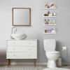 imageSorbus Floating Shelves for Wall Bathroom Shelves Wall Mounted for Kitchen Bedroom Bathroom Storage Over Toilet Hanging Book Shelf for all Home Decor Living Room Walnut 3 PackWhite