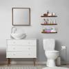imageSorbus Floating Shelves for Wall Bathroom Shelves Wall Mounted for Kitchen Bedroom Bathroom Storage Over Toilet Hanging Book Shelf for all Home Decor Living Room Walnut 3 PackWalnut