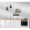 imageSorbus Floating Shelves for Wall Bathroom Shelves Wall Mounted for Kitchen Bedroom Bathroom Storage Over Toilet Hanging Book Shelf for all Home Decor Living Room Walnut 3 PackBlack