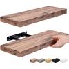 imageSorbus Floating Shelves for Wall Bathroom Shelves Wall Mounted for Kitchen Bedroom Bathroom Storage Over Toilet Hanging Book Shelf for all Home Decor Living Room Walnut 3 PackMahogany