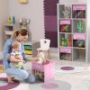 imageSorbus 13 Inch Storage Bins with Clear Window  6 Foldable Baskets for Organizing Clothes Toys Books  Sturdy Collapsible Fabric Storage Cubes with Handle  Storage Baskets for Shelves ClosetsPink