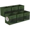 imageSorbus 13 Inch Storage Bins with Clear Window  6 Foldable Baskets for Organizing Clothes Toys Books  Sturdy Collapsible Fabric Storage Cubes with Handle  Storage Baskets for Shelves ClosetsDark Green