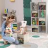 imageSorbus 13 Inch Storage Bins with Clear Window  6 Foldable Baskets for Organizing Clothes Toys Books  Sturdy Collapsible Fabric Storage Cubes with Handle  Storage Baskets for Shelves ClosetsBeige