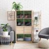 imageSorbus 13 Inch Storage Bins with Clear Window  6 Foldable Baskets for Organizing Clothes Toys Books  Sturdy Collapsible Fabric Storage Cubes with Handle  Storage Baskets for Shelves ClosetsDark Green