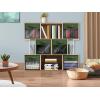 imageSorbus 13 Inch Storage Bins with Clear Window  6 Foldable Baskets for Organizing Clothes Toys Books  Sturdy Collapsible Fabric Storage Cubes with Handle  Storage Baskets for Shelves ClosetsDark Green