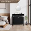 imageSorbus 3 Section Laundry Hamper with Shelf and 2 Drawers for Laundry Room Organization Laundry Basket with Wheels Rolling Laundry Hamper Laundry Sorter for Optimal Storage and Organization WhiteRustic
