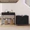 imageSorbus 3 Section Laundry Hamper with Shelf and 2 Drawers for Laundry Room Organization Laundry Basket with Wheels Rolling Laundry Hamper Laundry Sorter for Optimal Storage and Organization WhiteBlack