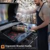 imageSorbus Grill Basket  Stainless Steel Large Folding Barbecue Grilling Basket with Handle Portable BBQ Accessories for Fish Shrimp Vegetables Grilling Accessories Gifts for Outdoor Cooking Camping 2 PackRound 2 Pack