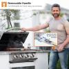 imageSorbus Grill Basket  Stainless Steel Large Folding Barbecue Grilling Basket with Handle Portable BBQ Accessories for Fish Shrimp Vegetables Grilling Accessories Gifts for Outdoor Cooking Camping 2 Pack1 Pack