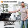 imageSorbus Grill Basket  Stainless Steel Large Folding Barbecue Grilling Basket with Handle Portable BBQ Accessories for Fish Shrimp Vegetables Grilling Accessories Gifts for Outdoor Cooking Camping 2 PackRound 2 Pack