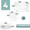 imageSorbus Pantry Organizers and Storage Set Set of 4 1 Large Stackable Storage Bin Open Front 2 Narrow Stackable Storage Bins 1 Lazy Susan Organizer for Fridge Clear Pantry Storage BinsSet of 4