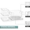 imageSorbus Pantry Organizers and Storage Set Set of 4 1 Large Stackable Storage Bin Open Front 2 Narrow Stackable Storage Bins 1 Lazy Susan Organizer for Fridge Clear Pantry Storage BinsSet of 4
