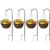 imageSorbus Garden Planter Stake Set Outdoor Dcor Plants Lights Lanterns Flower Baskets  Complete Bird Feeder Station Bundle
