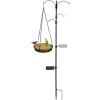 imageSorbus Garden Planter Stake Set for Bird Feeders Outdoor Dcor Plants Lights Lanterns Flower Baskets  Complete Bird Feeder Station Bundle