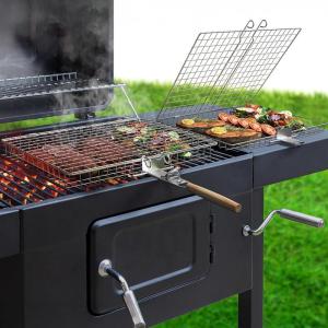 imageSorbus Grill Basket  Stainless Steel Large Folding Barbecue Grilling Basket with Handle Portable BBQ Accessories for Fish Shrimp Vegetables Grilling Accessories Gifts for Outdoor Cooking Camping 2 Pack2 Pack