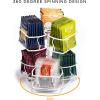 imageSorbus Tea Bag Spinning Carousel  Tea Caddy Organizer for Countertop  Matcha Station Accessories  2 Tier Revolving Storage for Pantry  Holds Up to 60 Large Tea BagsWhite