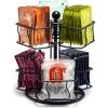 imageSorbus Tea Bag Spinning Carousel  Tea Caddy Organizer for Countertop  Matcha Station Accessories  2 Tier Revolving Storage for Pantry  Holds Up to 60 Large Tea BagsBlack