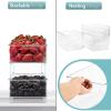 imageSorbus Set of 8 Clear Fridge Organizers  Refrigerator ampamp Pantry Bins for Organizing Food  2 Different Sizes with Handles  Kitchen Bathroom ampamp Closet Storage Containers