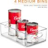 imageSorbus Set of 8 Clear Fridge Organizers  Refrigerator ampamp Pantry Bins for Organizing Food  2 Different Sizes with Handles  Kitchen Bathroom ampamp Closet Storage Containers