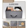 imageSorbus Fabric Dresser for Kids Bedroom  Chest of 6 Drawers Tall Storage Tower Clothing Organizer for Closet for Playroom for Nursery Steel Frame Fabric Bins  Wood Handle GreigeGrey