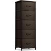 imageSorbus Fabric Dresser for Kids Bedroom  Chest of 6 Drawers Tall Storage Tower Clothing Organizer for Closet for Playroom for Nursery Steel Frame Fabric Bins  Wood Handle GreigeBrown