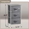 imageSorbus Fabric Dresser for Kids Bedroom  Chest of 6 Drawers Tall Storage Tower Clothing Organizer for Closet for Playroom for Nursery Steel Frame Fabric Bins  Wood Handle GreigeGrey