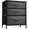imageSorbus Fabric Dresser for Kids Bedroom  Chest of 6 Drawers Tall Storage Tower Clothing Organizer for Closet for Playroom for Nursery Steel Frame Fabric Bins  Wood Handle GreigeGray Wood