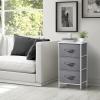 imageSorbus Fabric Dresser for Kids Bedroom  Chest of 6 Drawers Tall Storage Tower Clothing Organizer for Closet for Playroom for Nursery Steel Frame Fabric Bins  Wood Handle GreigeWhite