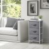 imageSorbus Fabric Dresser for Kids Bedroom  Chest of 6 Drawers Tall Storage Tower Clothing Organizer for Closet for Playroom for Nursery Steel Frame Fabric Bins  Wood Handle GreigeGrey