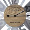 imageSorbus Wall Clock Decorative 24 Battery Operated Decorative for Kitchen Bedrooms Office Living Room Silent Analog Clock Woodley Park Station Text Rustic Modern Farmhouse Decor Wooden Metal