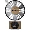imageSorbus Wall Clock Decorative 24 Battery Operated Decorative for Kitchen Bedrooms Office Living Room Silent Analog Clock Woodley Park Station Text Rustic Modern Farmhouse Decor Wooden Metal