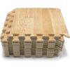 imageSorbus Wood Grain Floor Mats Foam Interlocking Mats Each Tile 1 Square Foot 38Inch Thick Flooring Wood Mat Tiles  Home Office Playroom Basement Trade Show 16 Tiles16 Sq ft Wood Grain  CarbonWood Grain  Pine
