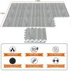imageSorbus Wood Grain Floor Mats Foam Interlocking Mats Each Tile 1 Square Foot 38Inch Thick Flooring Wood Mat Tiles  Home Office Playroom Basement Trade Show 16 Tiles16 Sq ft Wood Grain  CarbonWood Grain  Gray