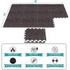 imageSorbus Wood Grain Floor Mats Foam Interlocking Mats Each Tile 1 Square Foot 38Inch Thick Flooring Wood Mat Tiles  Home Office Playroom Basement Trade Show 16 Tiles16 Sq ft Wood Grain  CarbonCarbon