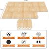 imageSorbus Wood Grain Floor Mats Foam Interlocking Mats Each Tile 1 Square Foot 38Inch Thick Flooring Wood Mat Tiles  Home Office Playroom Basement Trade Show 16 Tiles16 Sq ft Wood Grain  CarbonWood Grain  Pine
