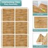 imageSorbus Wood Grain Floor Tiles Foam Mat EVA Interlocking Mats Tile 38Inch Thick Flooring Wood Puzzle Exercise Mats wBorders  Home Playroom Basement Apartment Trade Show Baby DanceWood Grain  Pine