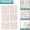 imageSorbus Wood Grain Floor Tiles Foam Mat EVA Interlocking Mats Tile 38Inch Thick Flooring Wood Puzzle Exercise Mats wBorders  Home Playroom Basement Apartment Trade Show Baby DanceTerrazzo