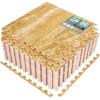 imageSorbus Wood Grain Floor Tiles Foam Mat EVA Interlocking Mats Tile 38Inch Thick Flooring Wood Puzzle Exercise Mats wBorders  Home Playroom Basement Apartment Trade Show Baby DanceMarble