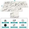 imageSorbus Wood Grain Floor Tiles Foam Mat EVA Interlocking Mats Tile 38Inch Thick Flooring Wood Puzzle Exercise Mats wBorders  Home Playroom Basement Apartment Trade Show Baby DanceWhite Marble
