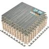 imageSorbus Wood Grain Floor Tiles Foam Mat EVA Interlocking Mats Tile 38Inch Thick Flooring Wood Puzzle Exercise Mats wBorders  Home Playroom Basement Apartment Trade Show Baby DanceWood Grain  Gray