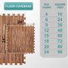 imageSorbus Wood Grain Floor Tiles Foam Mat EVA Interlocking Mats Tile 38Inch Thick Flooring Wood Puzzle Exercise Mats wBorders  Home Playroom Basement Apartment Trade Show Baby DanceWood Grain  Dark