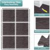 imageSorbus Wood Grain Floor Tiles Foam Mat EVA Interlocking Mats Tile 38Inch Thick Flooring Wood Puzzle Exercise Mats wBorders  Home Playroom Basement Apartment Trade Show Baby DanceCarbon