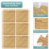imageSorbus Wood Grain Floor Tiles Foam Mat EVA Interlocking Mats Tile 38Inch Thick Flooring Wood Puzzle Exercise Mats wBorders  Home Playroom Basement Apartment Trade Show Baby DanceWood Grain  Light
