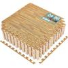 imageSorbus Wood Grain Floor Tiles Foam Mat EVA Interlocking Mats Tile 38Inch Thick Flooring Wood Puzzle Exercise Mats wBorders  Home Playroom Basement Apartment Trade Show Baby DanceWood Grain  Light